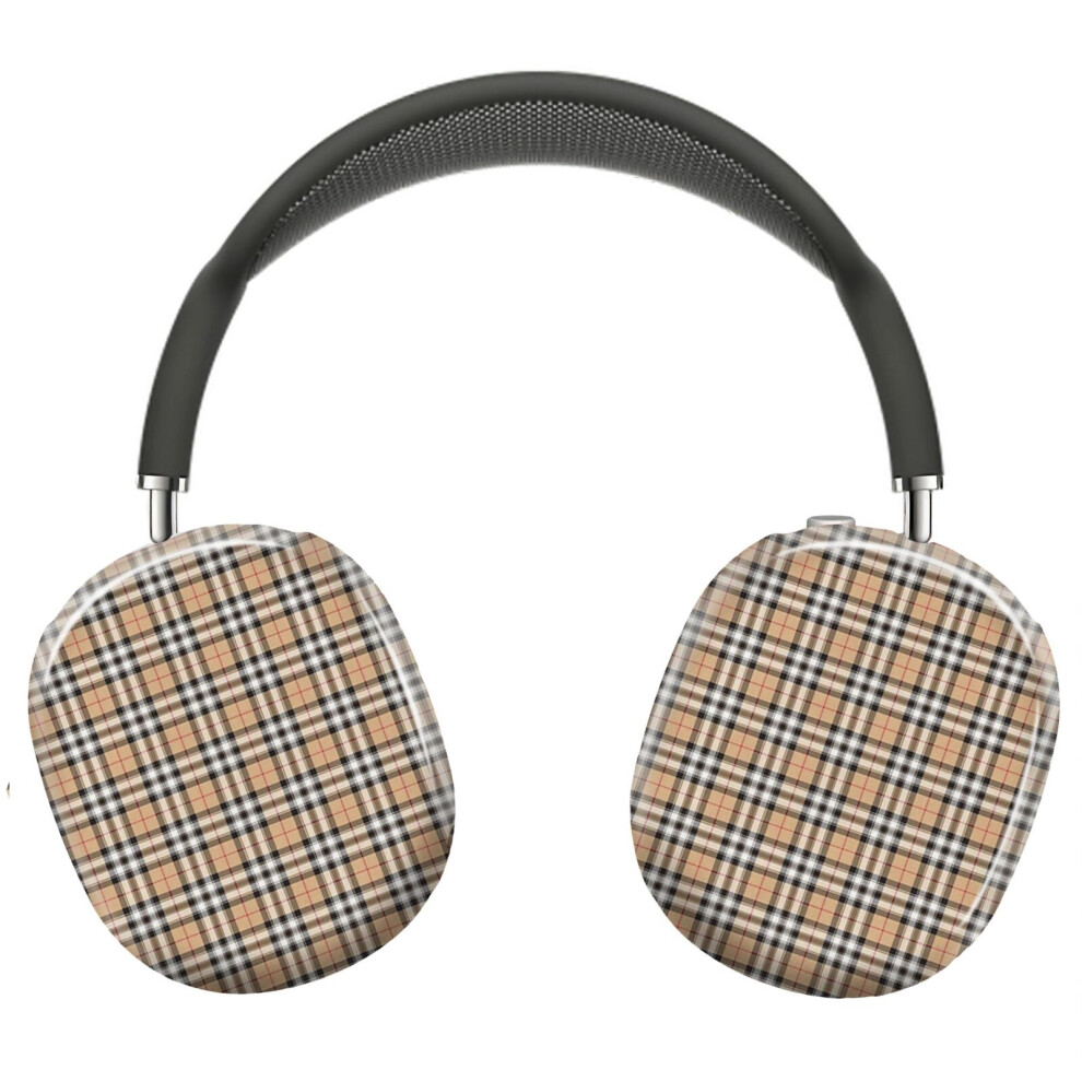 (Pride Of Scotland Tartan Fabric Texture_12266) Protective Cover For Airpods Max Headphones Aesthetic Print Snap On Cases Gold 8841579095460