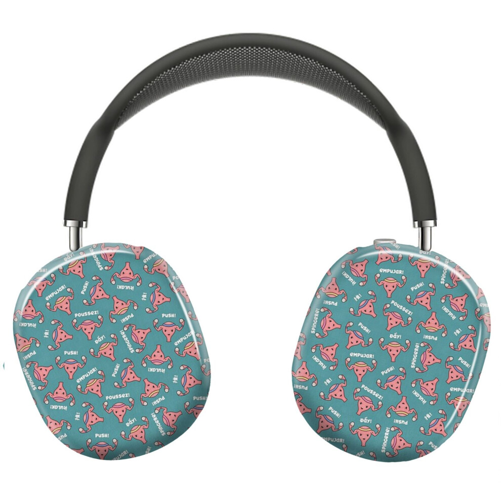 (Pregnant Uterus Push Scrubs, Nurses, Midwife, Obgyn Teal_4731) Protective Cover For Airpods Max Headphones Aesthetic Print Snap On Cases 8841579095897