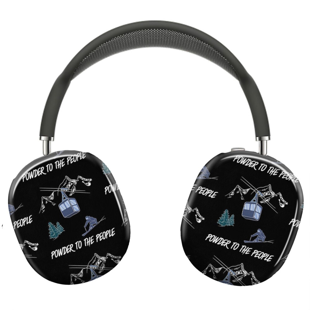 (Powder To The People Ski Lift Resort Winter Sports_4954) Protective Cover For Airpods Max Headphones Aesthetic Print Snap On Cases 8841579096023