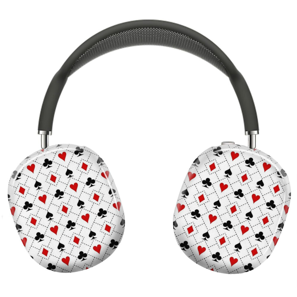 (Playing Cards Suit Symbols Pattern_7717) Protective Cover For Airpods Max Headphones Aesthetic Print Snap On Cases 8841579096870