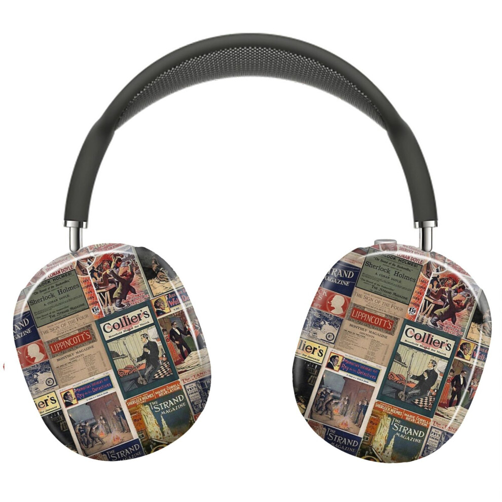 (Sherlock Holmes - Vintage Magazines_6314) Protective Cover For Airpods Max Headphones Aesthetic Print Snap On Cases 8841579097310