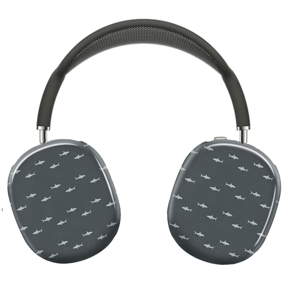 (Sharks Pattern_5843) Protective Cover For Airpods Max Headphones Aesthetic Print Snap On Cases 8841579097488
