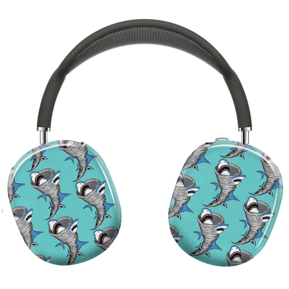 (Shark Tornado_23216) Protective Cover For Airpods Max Headphones Aesthetic Print Snap On Cases 8841579097525