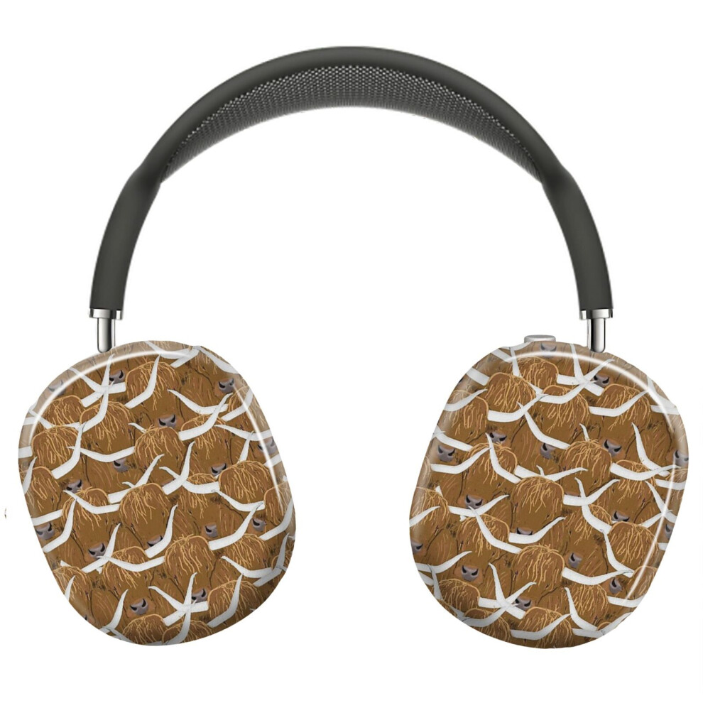 (Scottish Highland Cows_6072) Protective Cover For Airpods Max Headphones Aesthetic Print Snap On Cases 8841579098577