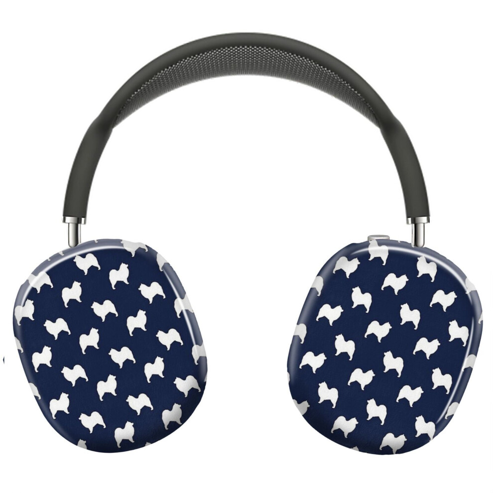 (Samoyed Dog Silhouette(S)_10491) Protective Cover For Airpods Max Headphones Aesthetic Print Snap On Cases 8841579099444