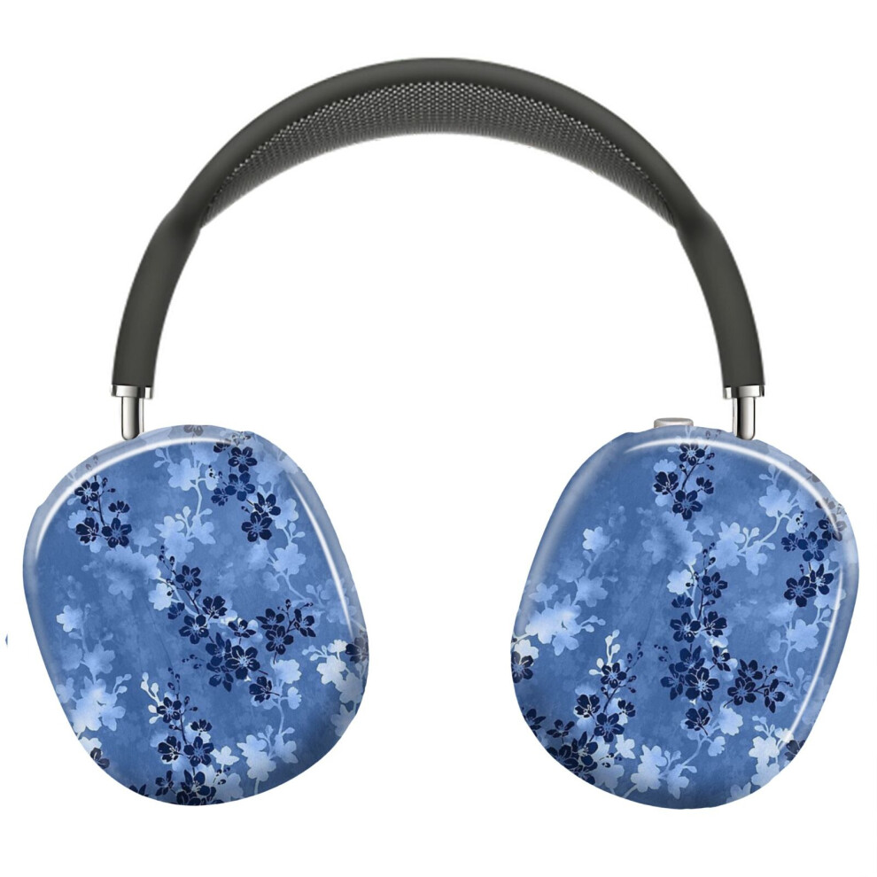 (Sakura Blossom In Blue_9623) Protective Cover For Airpods Max Headphones Aesthetic Print Snap On Cases 8841579099635