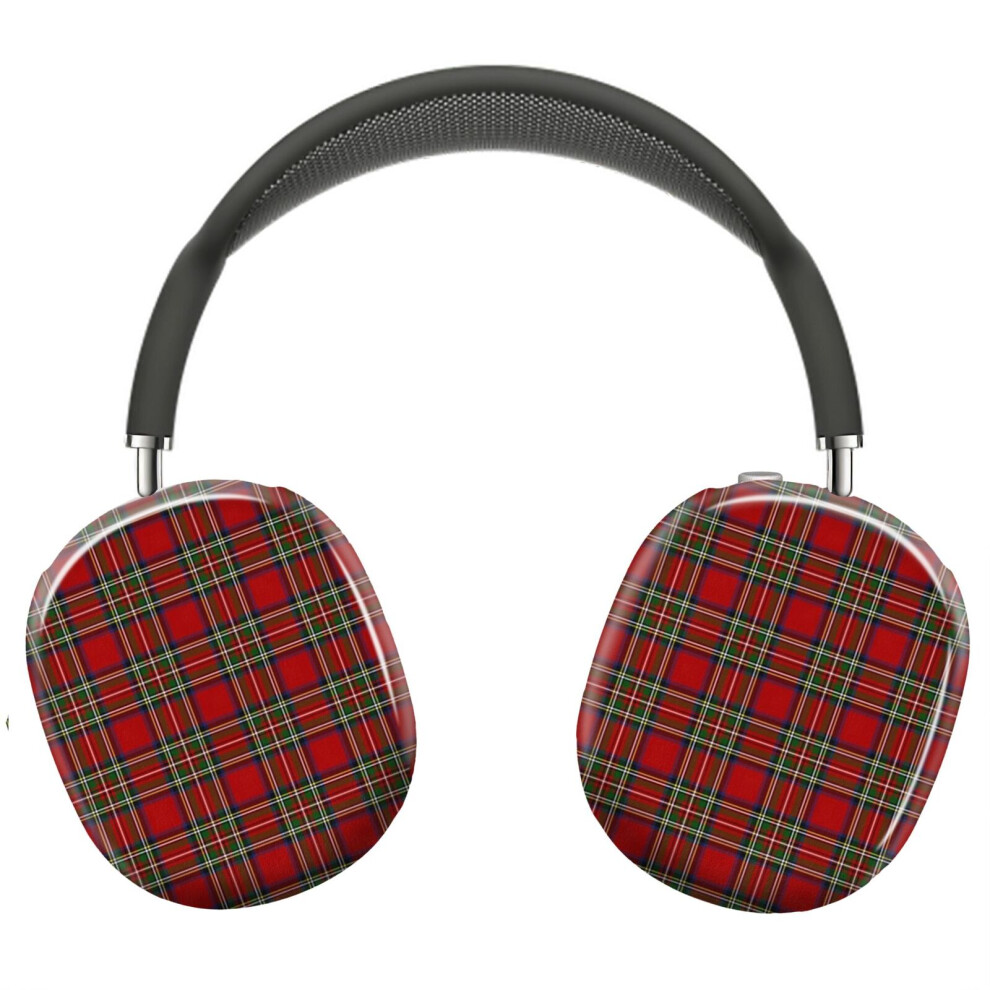 (Royal Stewart Tartan Plaid_11076) Protective Cover For Airpods Max Headphones Aesthetic Print Snap On Cases 8841579100430