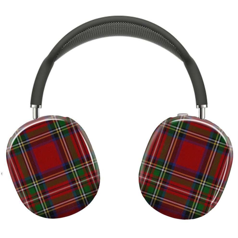 (Royal Stewart Tartan_5290) Protective Cover For Airpods Max Headphones Aesthetic Print Snap On Cases Red 8841579100447
