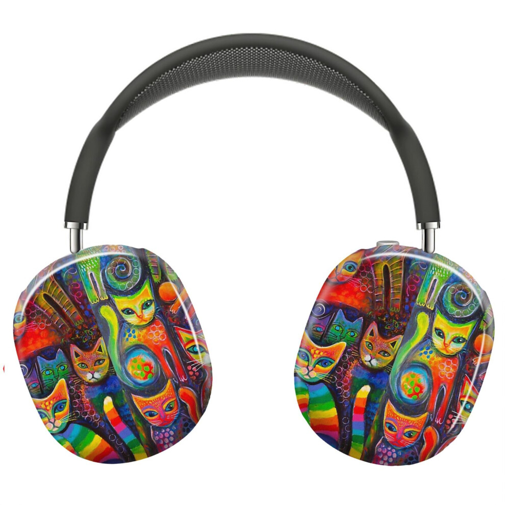 (Rainbow Cats Acrylics_4810) Protective Cover For Airpods Max Headphones Aesthetic Print Snap On Cases 8841579103790