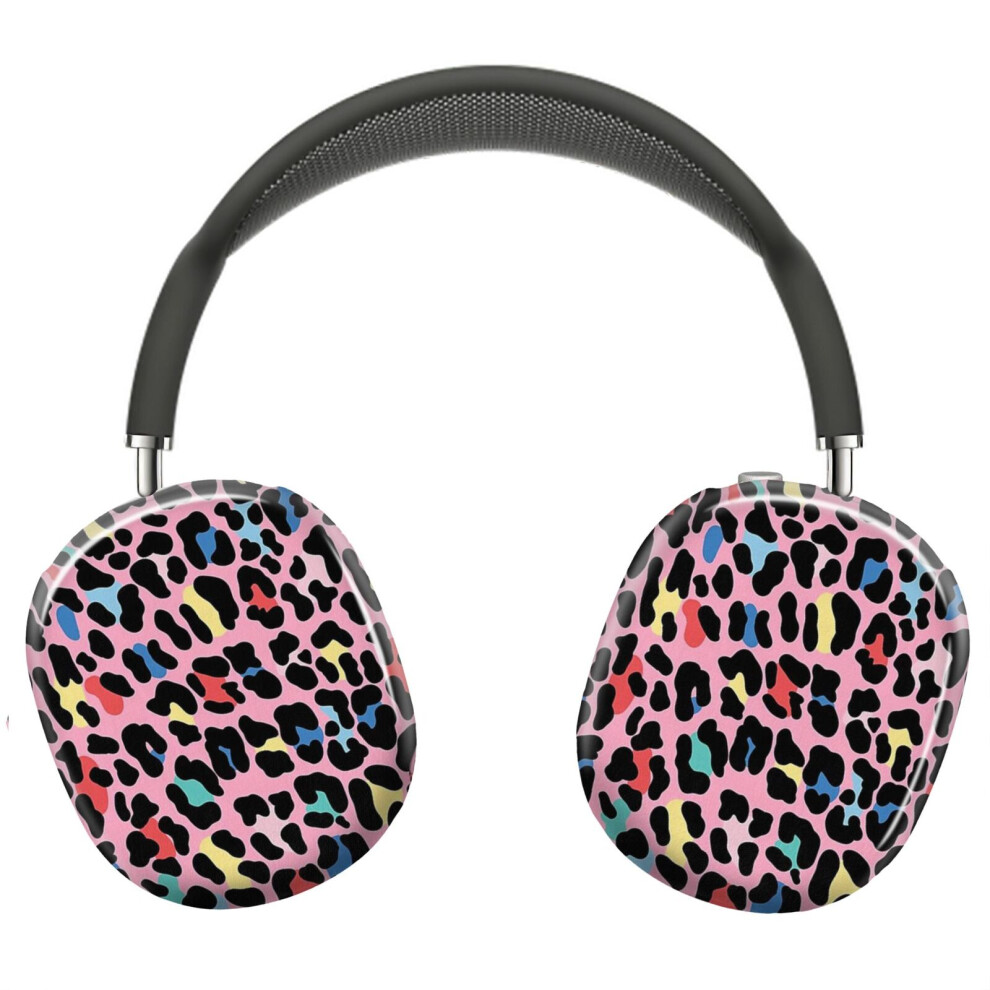 (Rainbow Leopard By Elebea_3684) Protective Cover For Airpods Max Headphones Aesthetic Print Snap On Cases 8841579103684