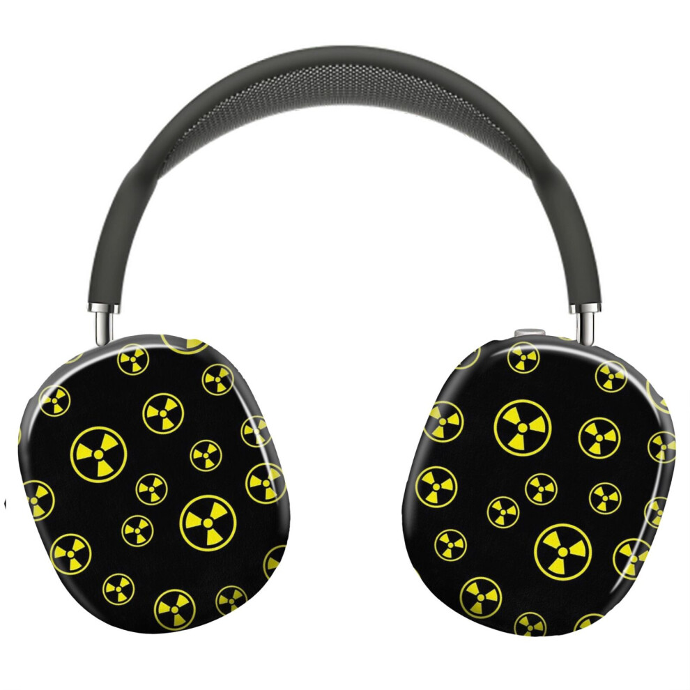 (Radioactive! Yellow On Black Radiation Symbol Mask, Tshirt, Mug, Cushion, Bright Colourful, Fun, Vir) Protective Cover for AirPods Max Headphones Aes-image-OPC-PFGK9PG-NEW