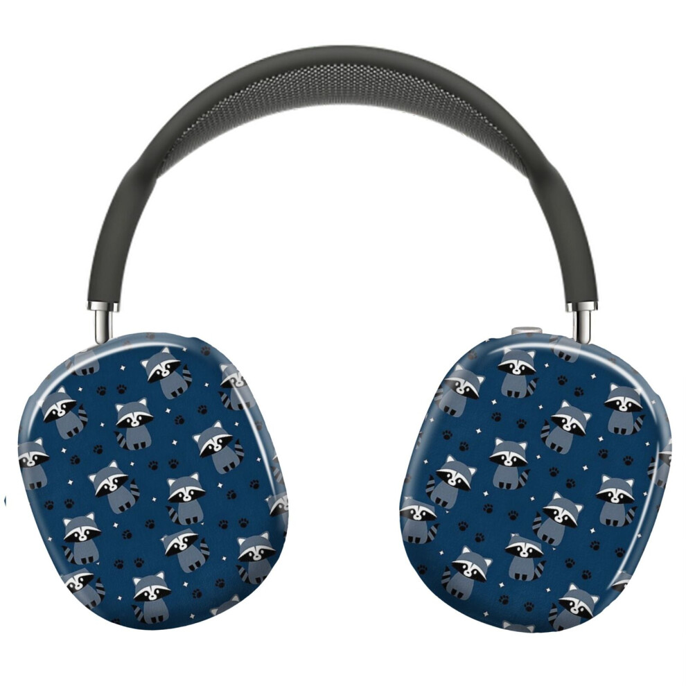 (Racoon Pattern_22917) Protective Cover for AirPods Max Headphones Aesthetic Print Snap On Cases-image-OPC-PFGK9Q2-NEW