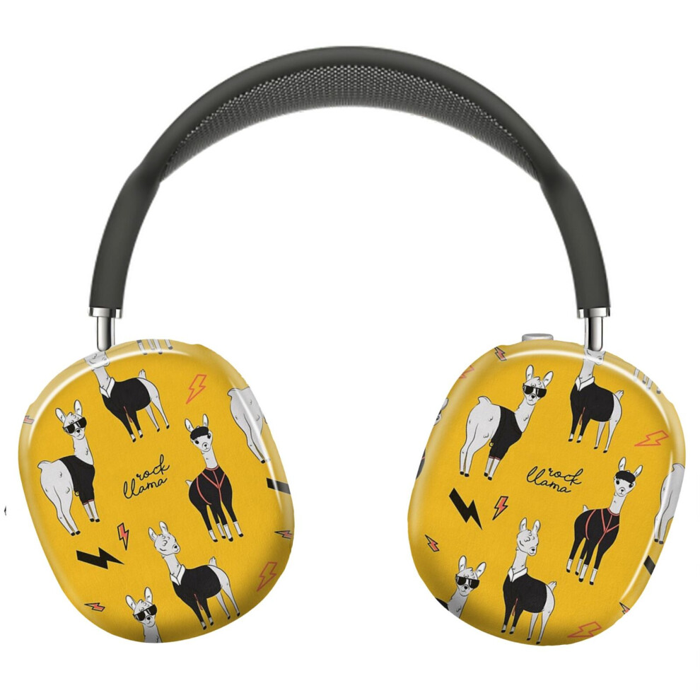 (Rock Llama_22504) Protective Cover For Airpods Max Headphones Aesthetic Print Snap On Cases 8841579100997