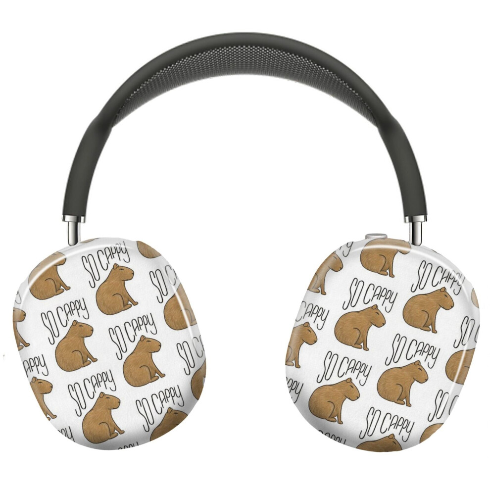 (Seriously 'So Cappy' Right Now - Capybara Illustration_5875) Protective Cover For Airpods Max Headphones Aesthetic Print Snap On Cases 8841579097884