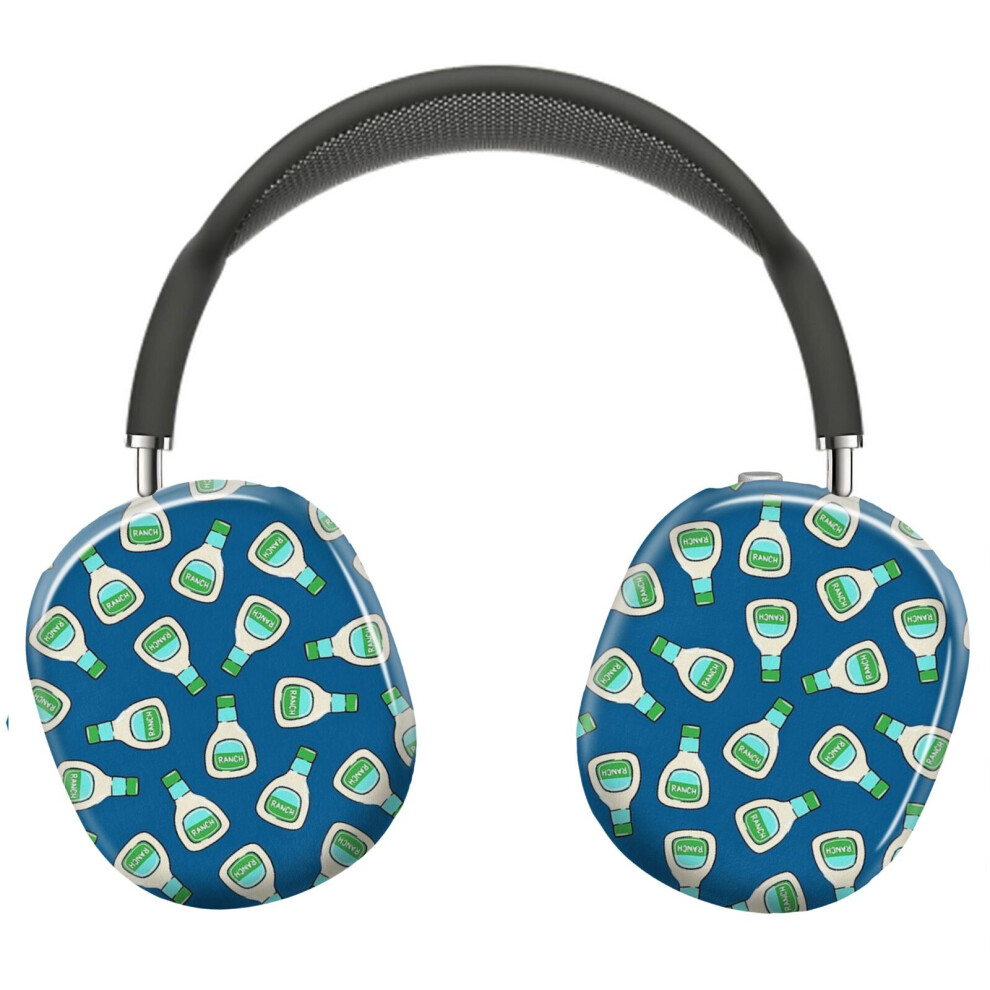 (Ranch - Salad Dressing Bottle (Blue)_22121) Protective Cover For Airpods Max Headphones Aesthetic Print Snap On Cases Blue 8841579103400