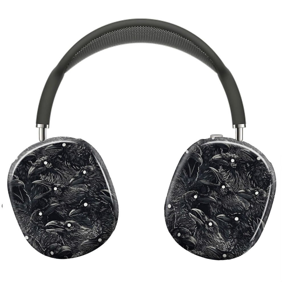 (Raven Pattern 2_8586) Protective Cover For Airpods Max Headphones Aesthetic Print Snap On Cases 8841579103165