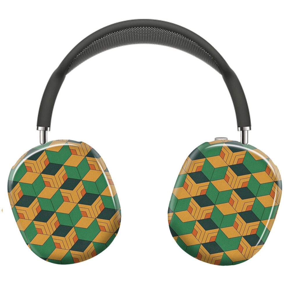 (Sabito And Tomioka Design Repeat Texture Pattern_5687) Protective Cover For Airpods Max Headphones Aesthetic Print Snap On Cases 8841579099918