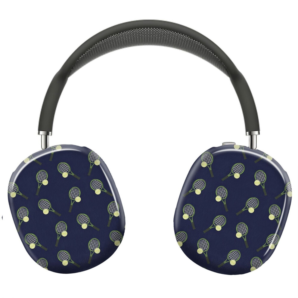 (Tennis Pattern_9057) Protective Cover For Airpods Max Headphones Aesthetic Print Snap On Cases 8841579107514