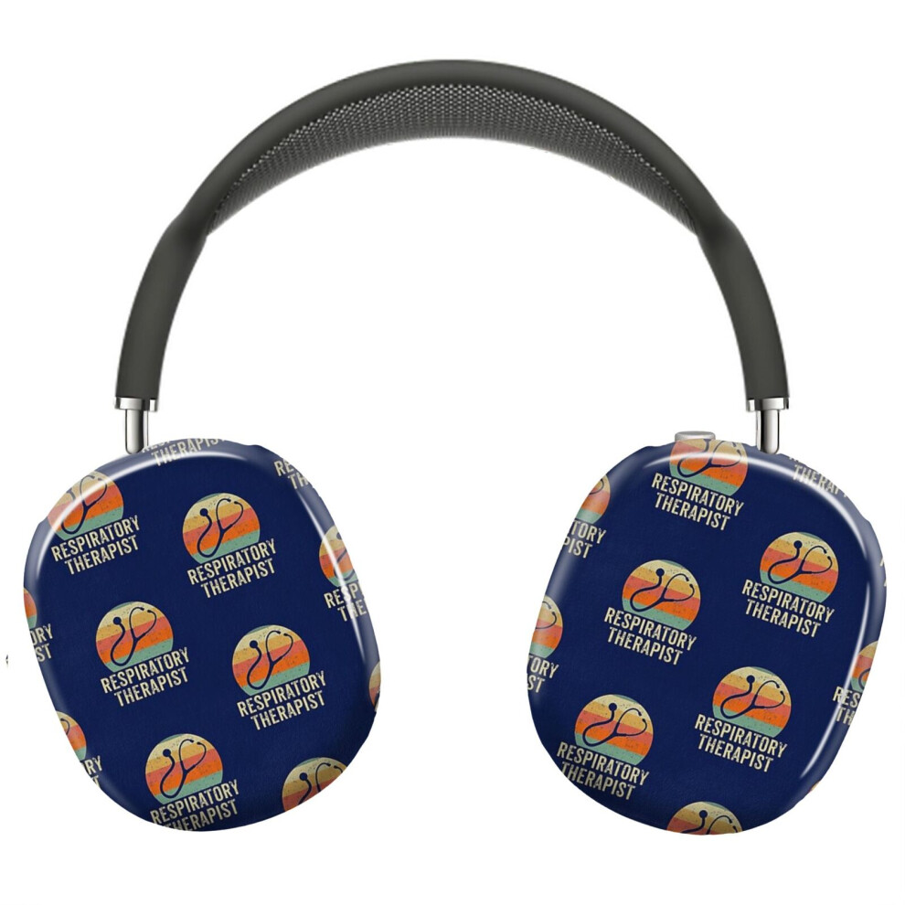 (Respiratory Therapist - Retro Sunset Stethoscope_13564) Protective Cover For Airpods Max Headphones Aesthetic Print Snap On Cases 8841579102113