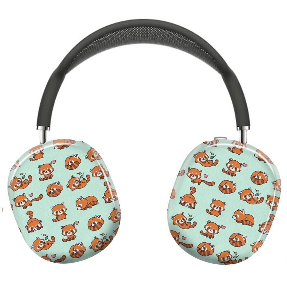 ( Panda Pattern_6873) Protective Cover For Airpods Max Headphones Aesthetic Print Snap On Cases Red 8841579102540
