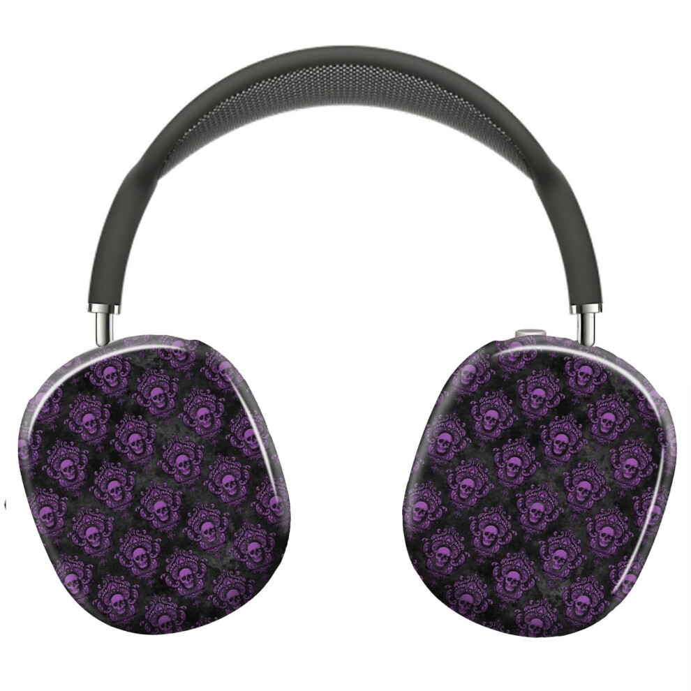 ( Skull _4780) Protective Cover For Airpods Max Headphones Aesthetic Print Snap On Cases Purple 8841579104452