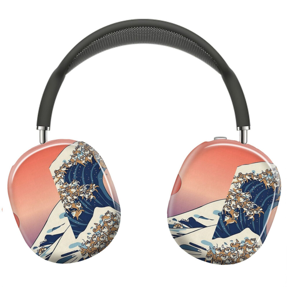 (The Great Wave Of Shiba Inu_4237) Protective Cover For Airpods Max Headphones Aesthetic Print Snap On Cases 8841579105817