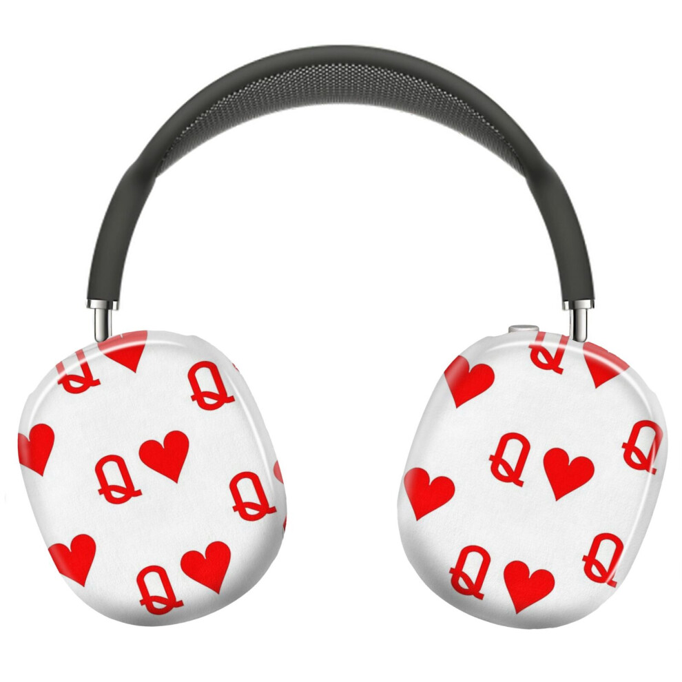 (Queen Of Hearts Playing Card - Magician Poker Player_5716) Protective Cover For Airpods Max Headphones Aesthetic Print Snap On Cases 8841579104582