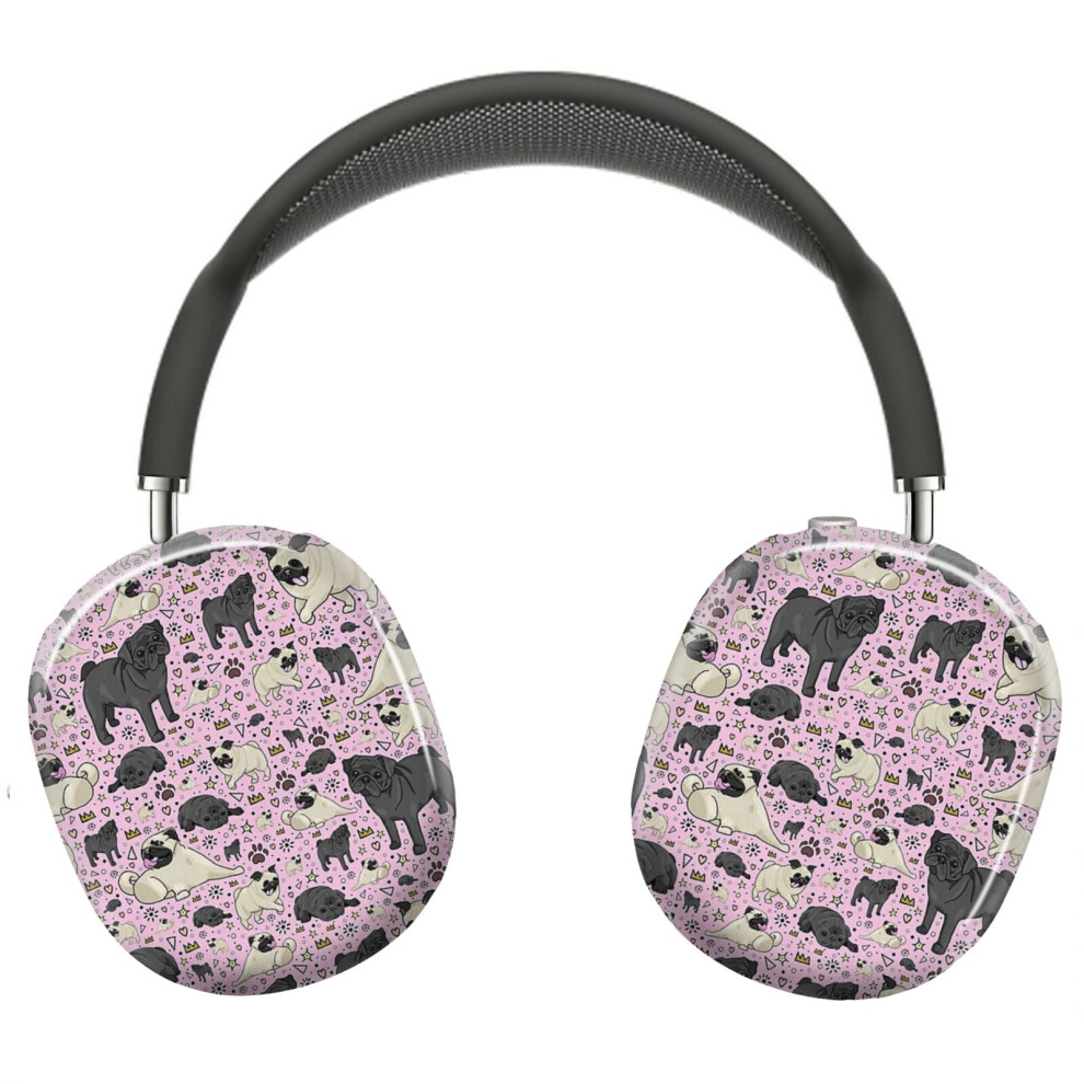 (Pugs In Pink_2356) Protective Cover For Airpods Max Headphones Aesthetic Print Snap On Cases 8841579104889