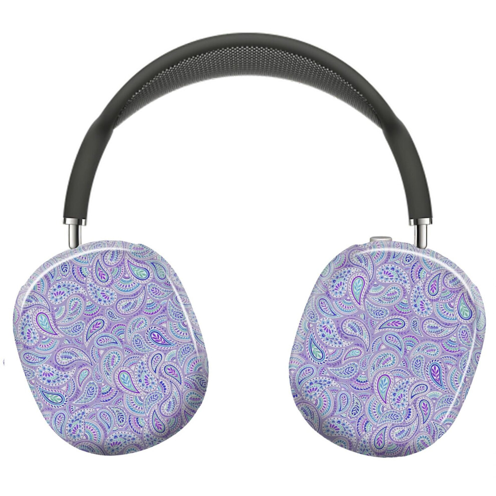 ( Paisley_22977) Protective Cover For Airpods Max Headphones Aesthetic Print Snap On Cases Purple 8841579104476