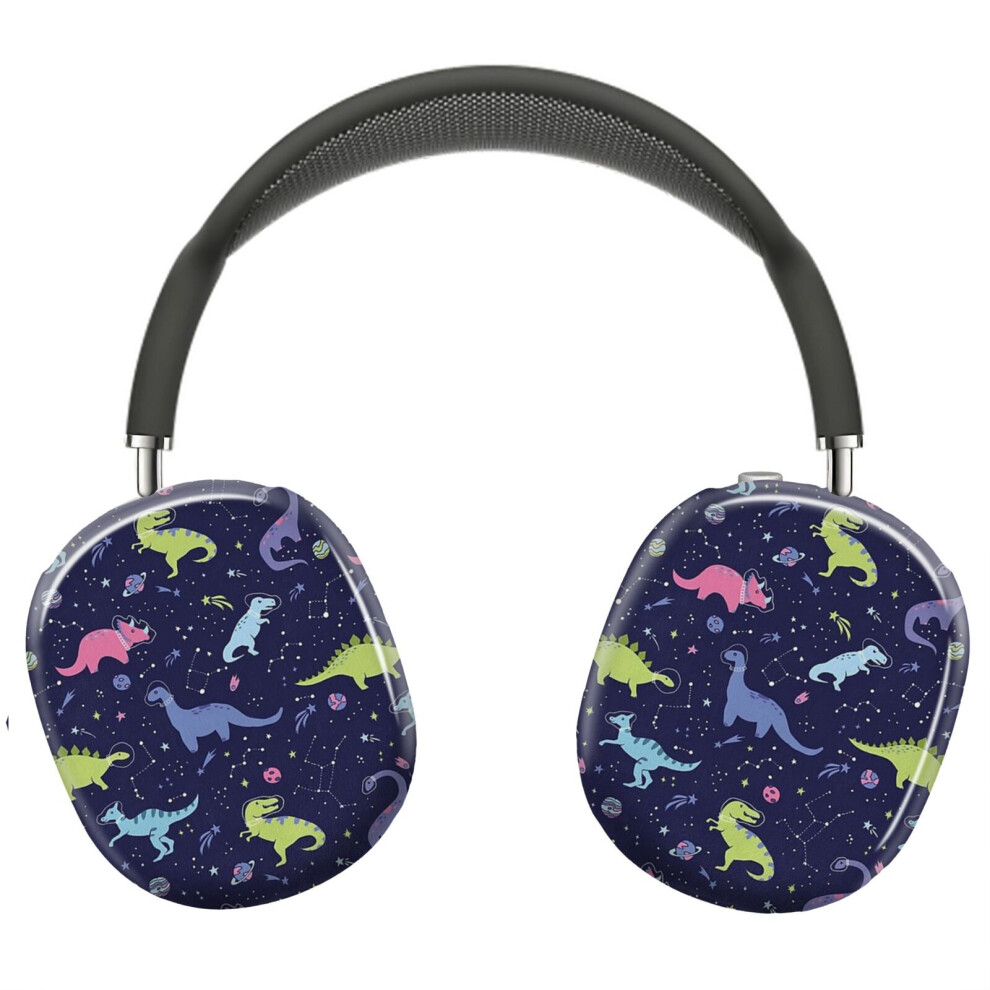 (Space Dinosaurs In A Sky_10234) Protective Cover For Airpods Max Headphones Aesthetic Print Snap On Cases Purple 8841579112426