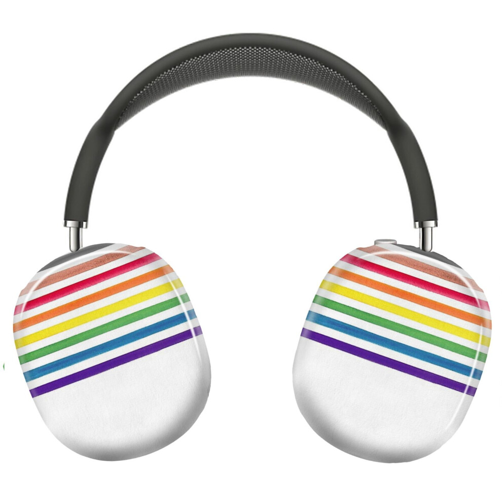 Bearlad (Progress Pride Stripes_5825) Protective Cover For Airpods Max Headphones Aesthetic Print Snap On Cases