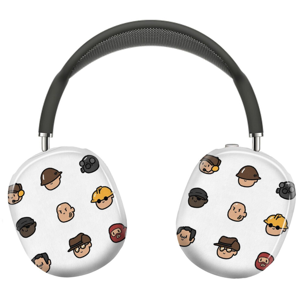 (Team Fortress 2 Merc Heads (Red)_13583) Protective Cover For Airpods Max Headphones Aesthetic Print Snap On Cases Red 8841579107774