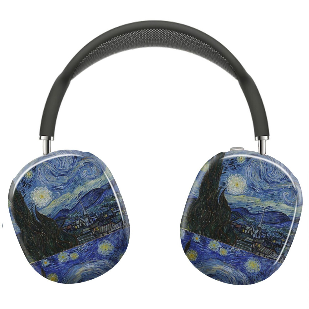 (Starry Night Vincent Van Gogh_6936) Protective Cover For Airpods Max Headphones Aesthetic Print Snap On Cases 8841579110941