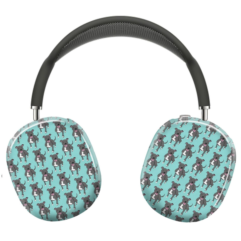 (Smiling Pitbull_14383) Protective Cover For Airpods Max Headphones Aesthetic Print Snap On Cases 8841579113676