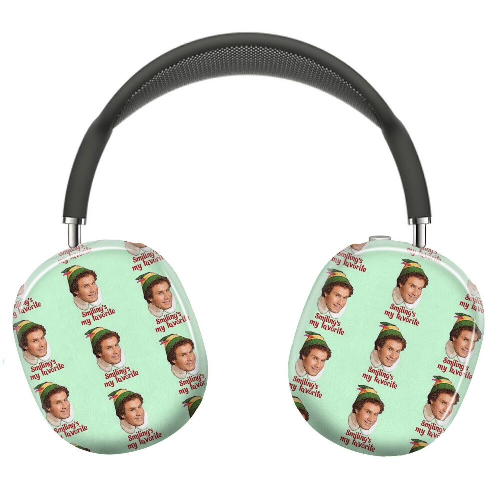 (Smiling's My Favorite Buddy The Elf Will Ferrell Movie Christmas_5357) Protective Cover For Airpods Max Headphones Aesthetic Print Snap On Cases 8841579113669