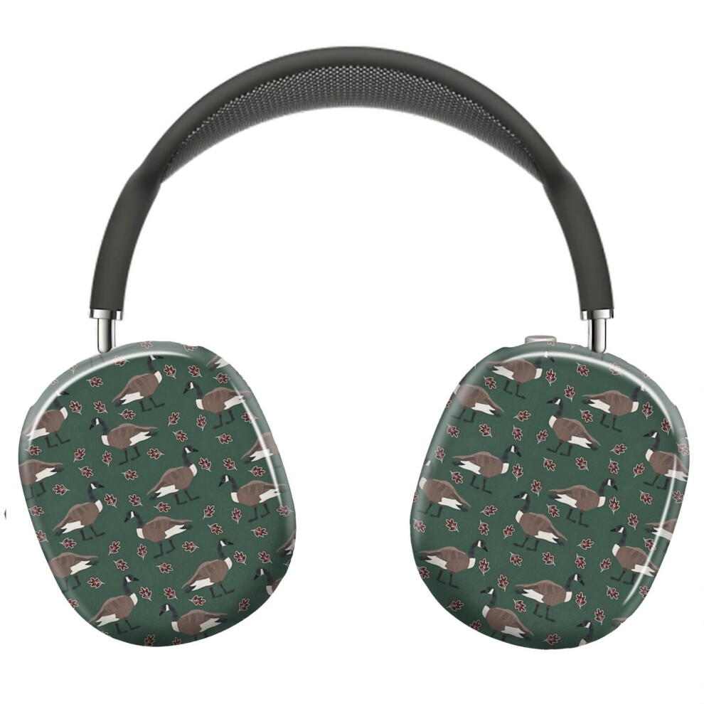 (Small Scale Canadian Geese Textured Pattern_5825) Protective Cover For Airpods Max Headphones Aesthetic Print Snap On Cases 8841579113805