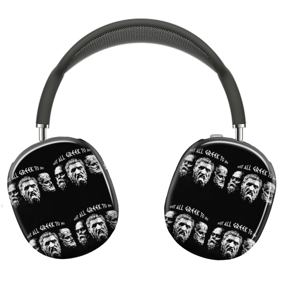 (Socrates Plato Aristotle - Not All Greek To Me Philosophy Pun_4915) Protective Cover For Airpods Max Headphones Aesthetic Print Snap On Cases 8841579113072