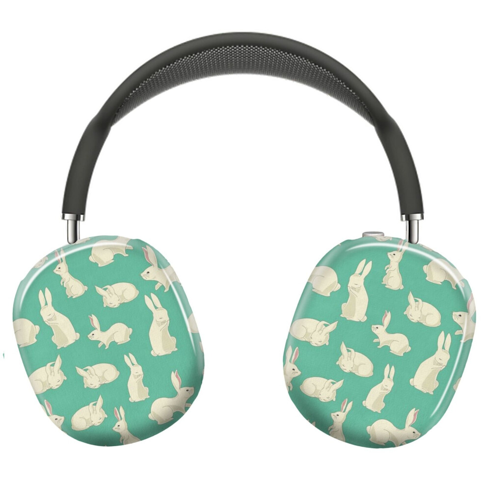 (Soft Bunny Pattern_12168) Protective Cover For Airpods Max Headphones Aesthetic Print Snap On Cases 8841579113041