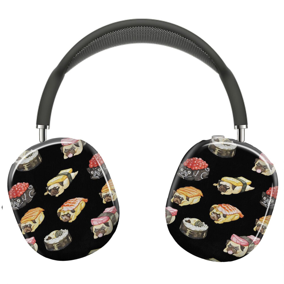 (Sushi Pug Watercolor_3874) Protective Cover For Airpods Max Headphones Aesthetic Print Snap On Cases 8841579108832