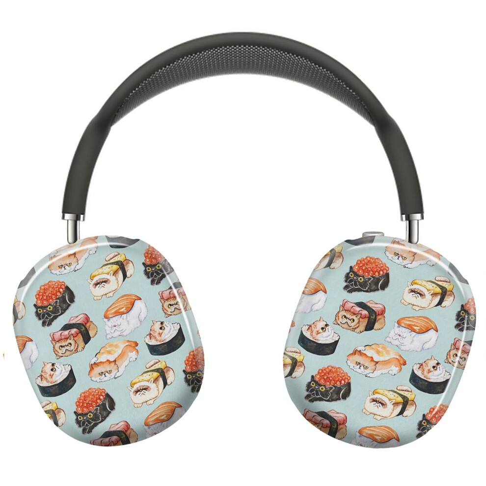 (Sushi Persian Cat Watercolor_5278) Protective Cover For Airpods Max Headphones Aesthetic Print Snap On Cases 8841579108856