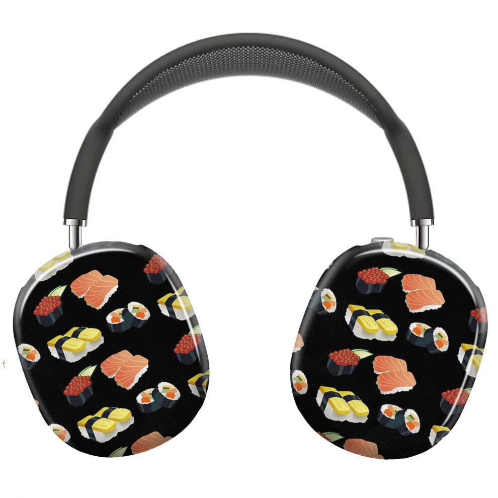 (Sushi Pattern_22794) Protective Cover For Airpods Max Headphones Aesthetic Print Snap On Cases 8841579108863