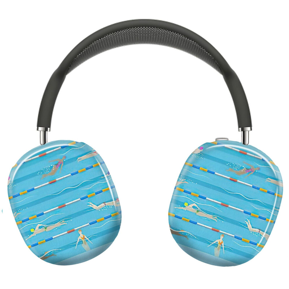 (Swimming Pool, Aquatic Race Water_3863) Protective Cover For Airpods Max Headphones Aesthetic Print Snap On Cases 8841579108559