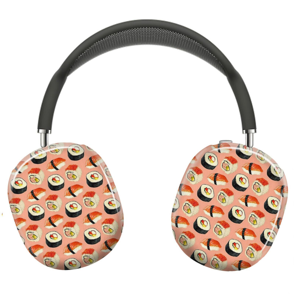 (Sushi Pattern - Pink_10200) Protective Cover For Airpods Max Headphones Aesthetic Print Snap On Cases 8841579108870