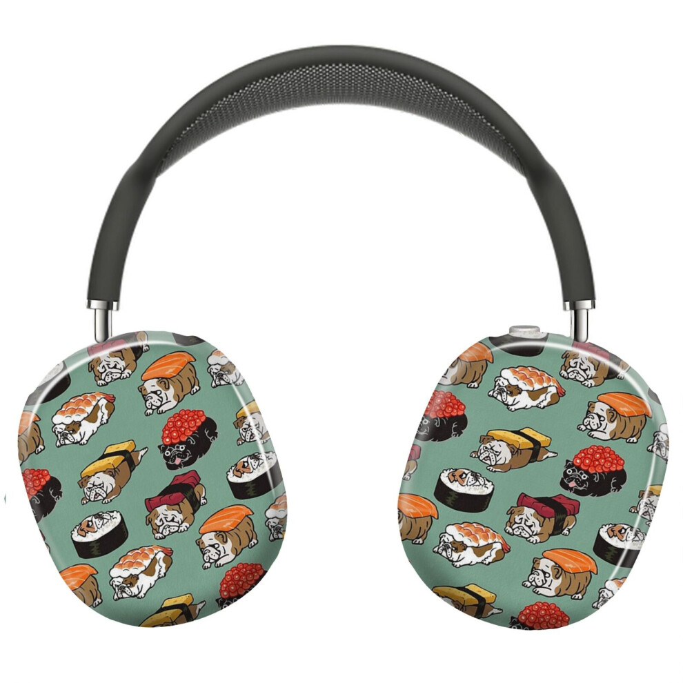 (Sushi English Bulldog_7972) Protective Cover For Airpods Max Headphones Aesthetic Print Snap On Cases 8841579108986