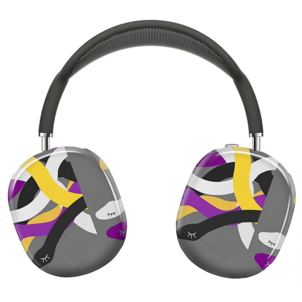 (Snakes - Nonbinary_12504) Protective Cover For Airpods Max Headphones Aesthetic Print Snap On Cases 8841579113539