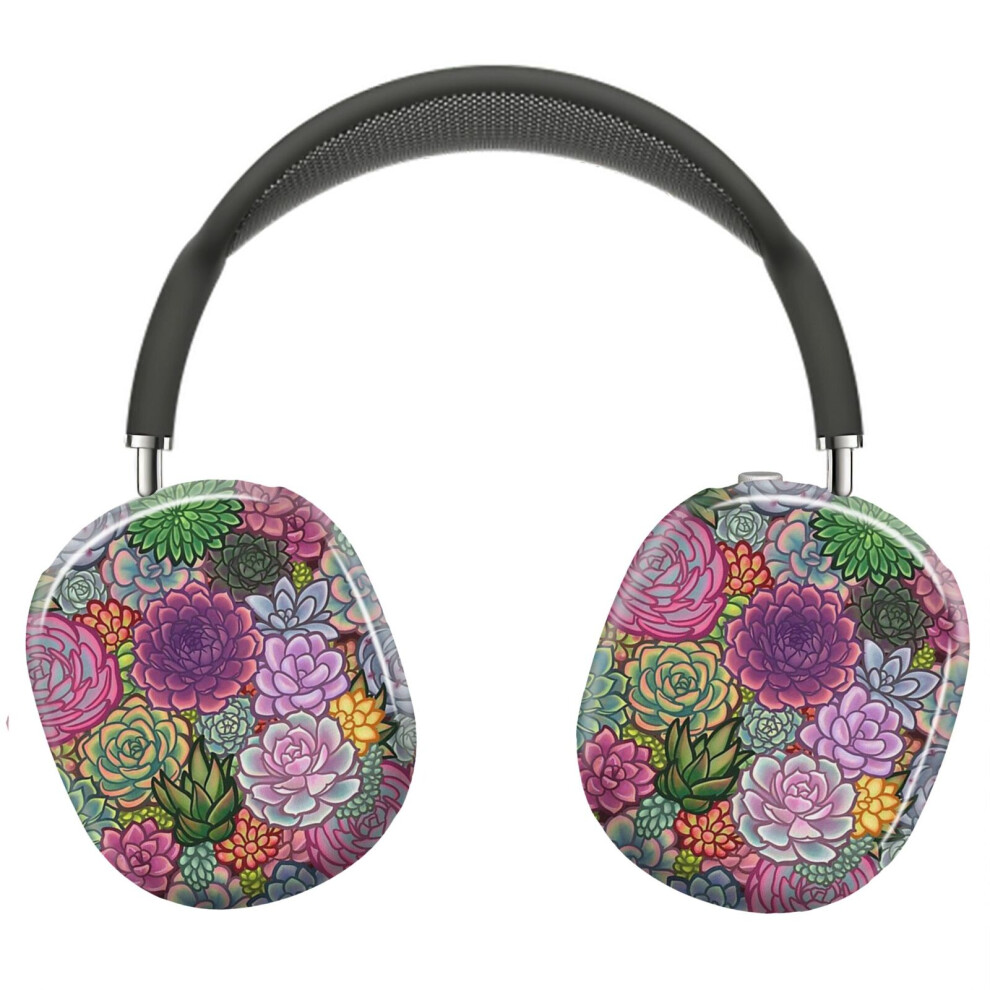 (Succulent Garden_4229) Protective Cover For Airpods Max Headphones Aesthetic Print Snap On Cases 8841579109686