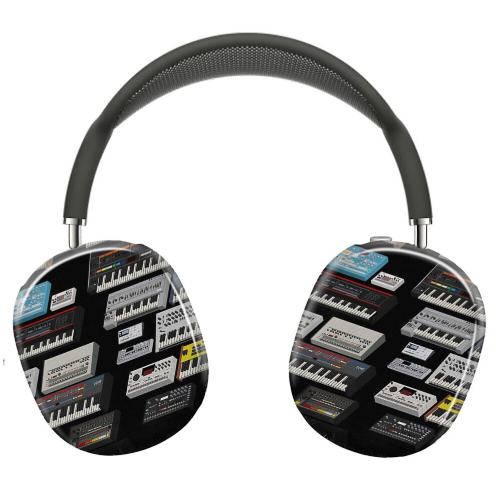 (Synthesizer And Drum Machine Fan Collection_12254) Protective Cover For Airpods Max Headphones Aesthetic Print Snap On Cases 8841579108498