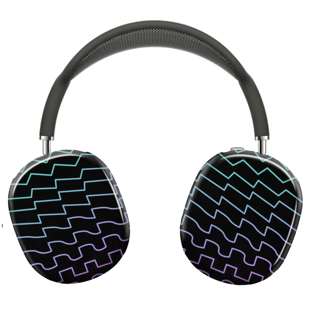 (Synthesizer Waveforms_6295) Protective Cover For Airpods Max Headphones Aesthetic Print Snap On Cases 8841579108474