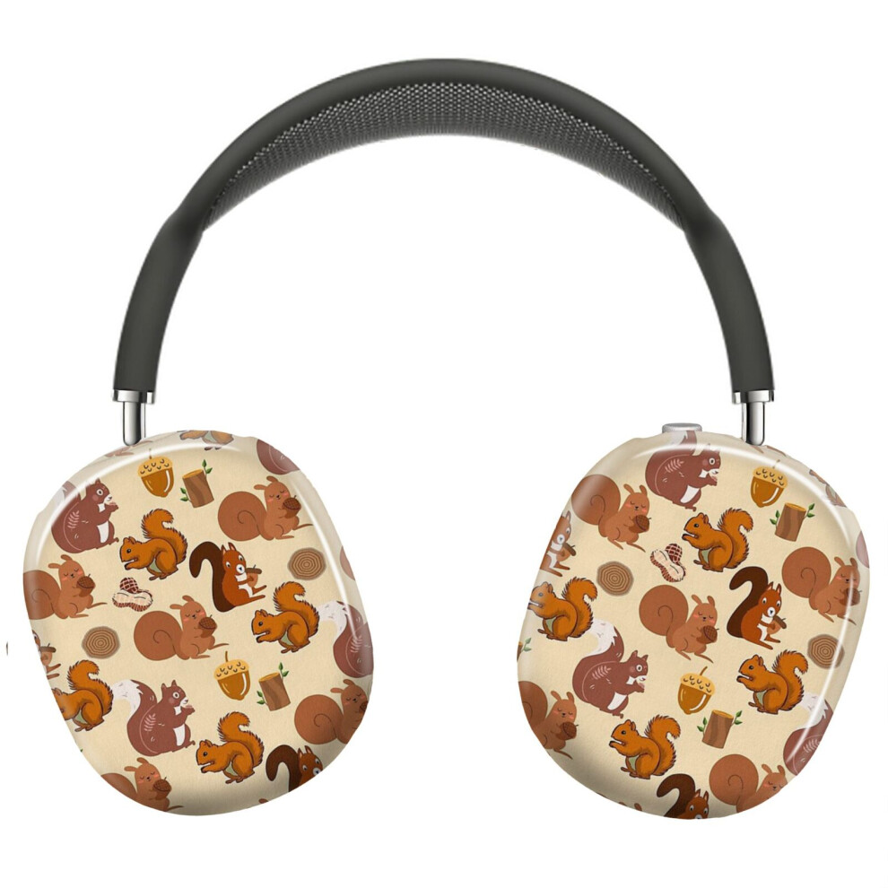 (Squirrel Themed Pattern_8121) Protective Cover For Airpods Max Headphones Aesthetic Print Snap On Cases 8841579111610