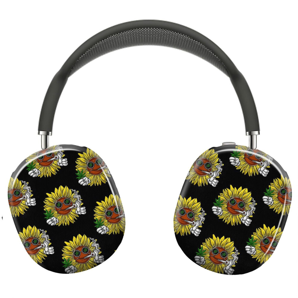 (Sunflower Hippie Stoner_5774) Protective Cover For Airpods Max Headphones Aesthetic Print Snap On Cases 8841579109396
